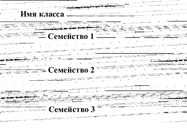 Имя класса Семейство 1 Семейство 2 Семейство 3