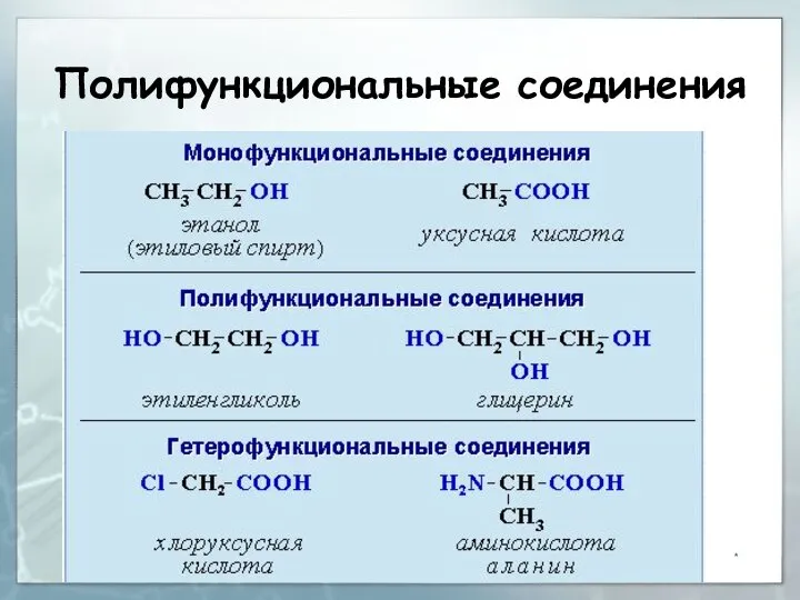 Полифункциональные соединения *