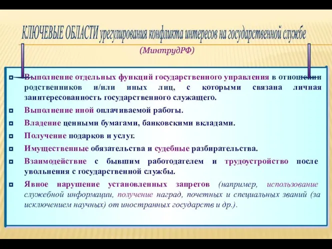 Выполнение отдельных функций государственного управления в отношении родственников и/или иных лиц,