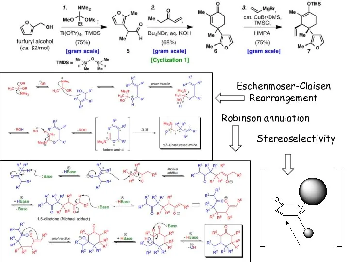 Eschenmoser-Claisen Rearrangement Robinson annulation Stereoselectivity