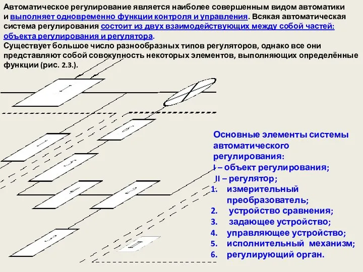 Автоматическое регулирование является наиболее совершенным видом автоматики и выполняет одновременно функции