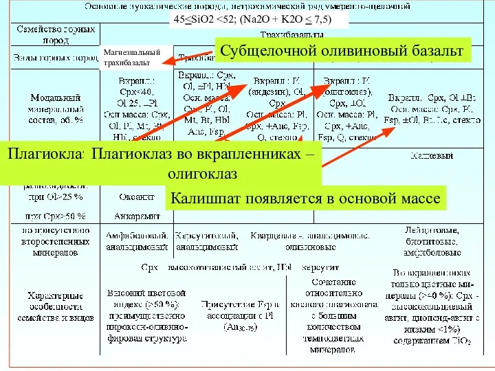 Магнезиальный трахибазальт 45