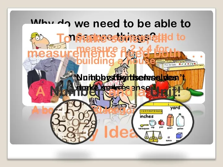 Why do we need to be able to measure things? Any