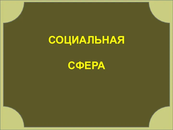 СОЦИАЛЬНАЯ СФЕРА