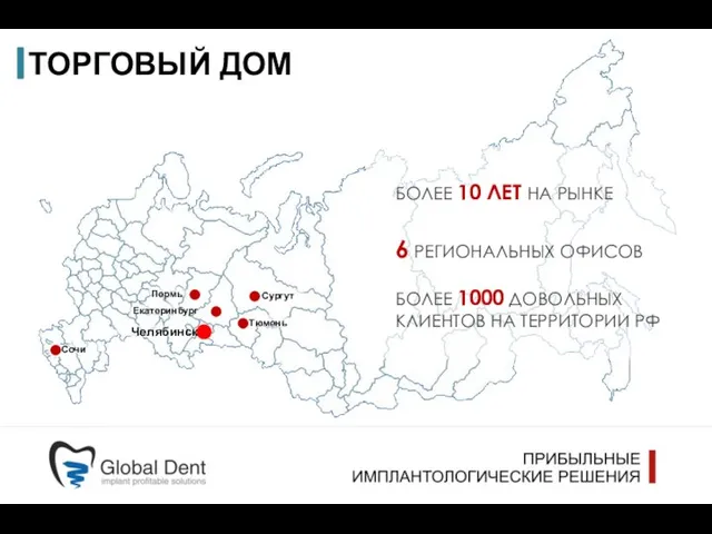 БОЛЕЕ 10 ЛЕТ НА РЫНКЕ 6 РЕГИОНАЛЬНЫХ ОФИСОВ БОЛЕЕ 1000 ДОВОЛЬНЫХ