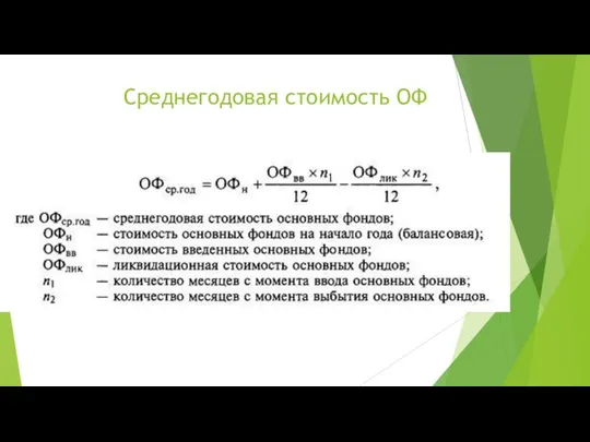 Среднегодовая стоимость ОФ