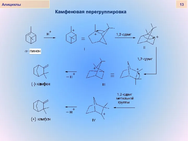 Алициклы 13 Камфеновая перегруппировка