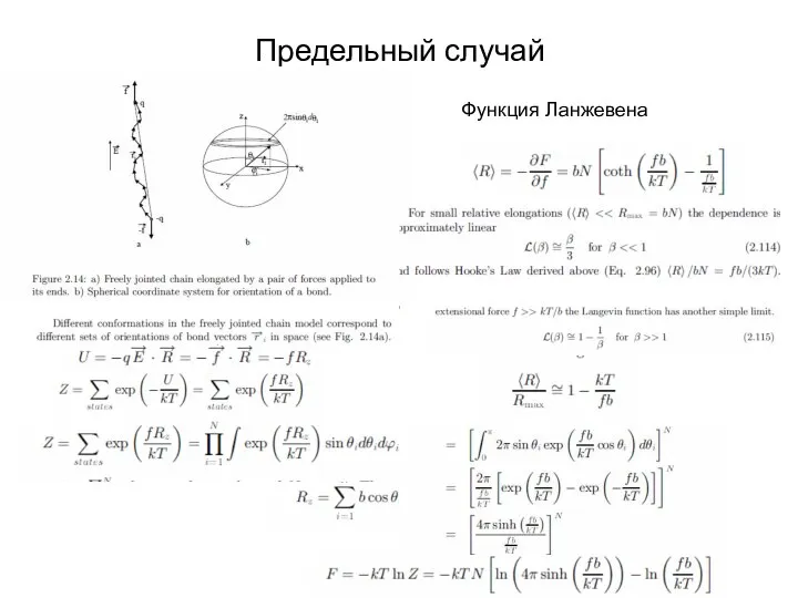 Предельный случай Функция Ланжевена