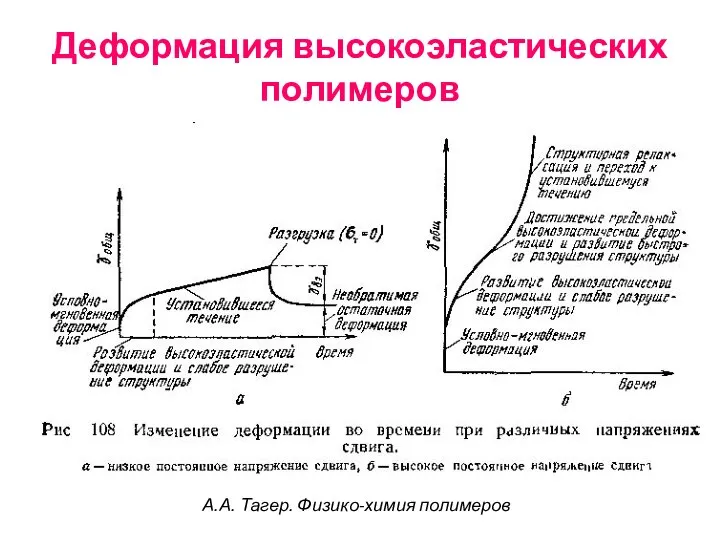 Деформация высокоэластических полимеров А.А. Тагер. Физико-химия полимеров