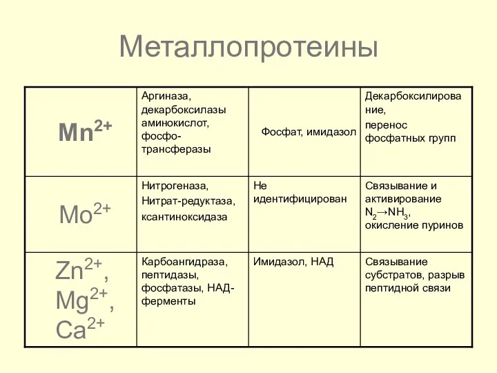 Металлопротеины