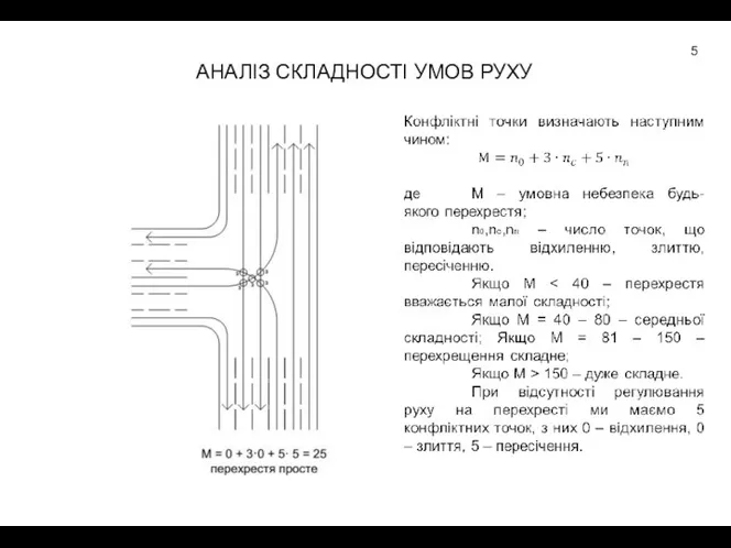 АНАЛІЗ СКЛАДНОСТІ УМОВ РУХУ 5