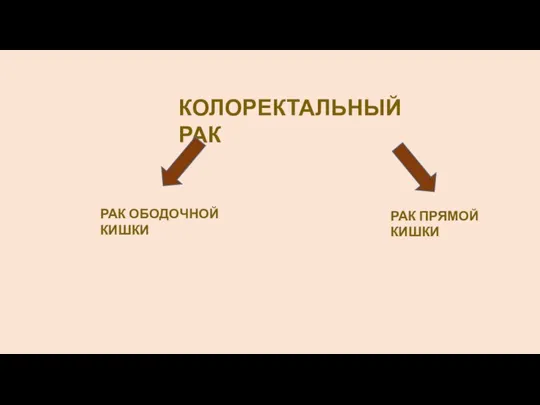 КОЛОРЕКТАЛЬНЫЙ РАК РАК ОБОДОЧНОЙ КИШКИ РАК ПРЯМОЙ КИШКИ