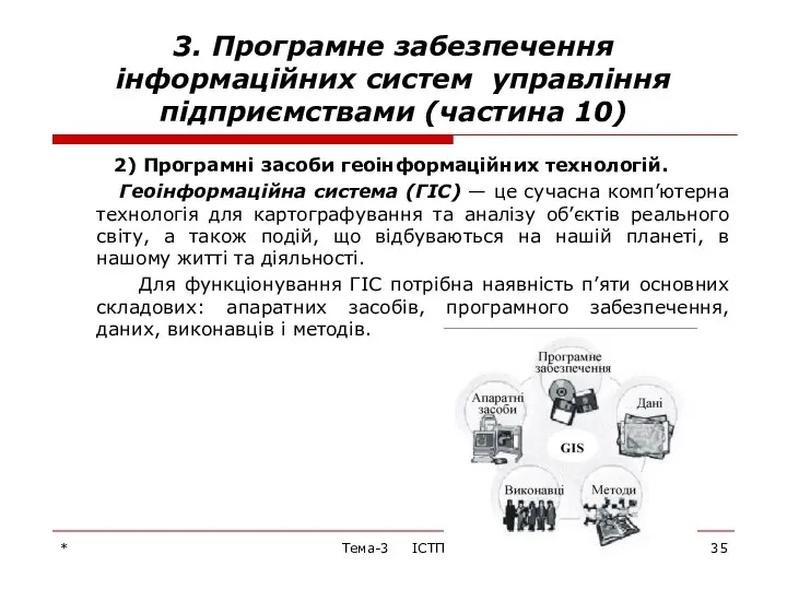 * Тема-3 ІСТП 3. Програмне забезпечення інформаційних систем управління підприємствами (частина