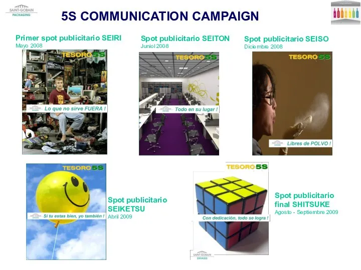 5S COMMUNICATION CAMPAIGN Spot publicitario SEITON Juniol 2008 Spot publicitario SEISO