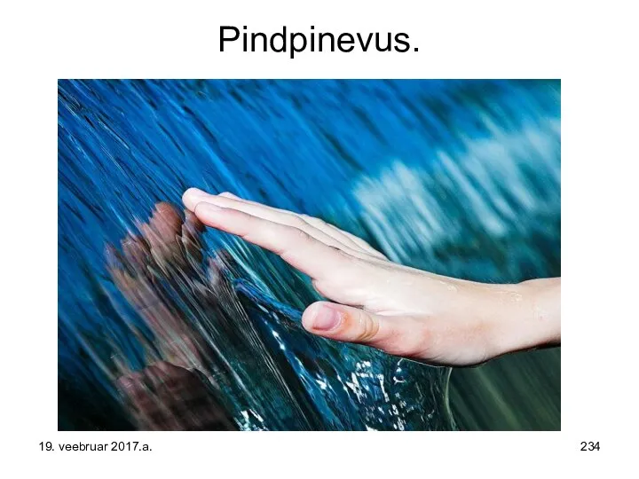 Pindpinevus. 19. veebruar 2017.a.