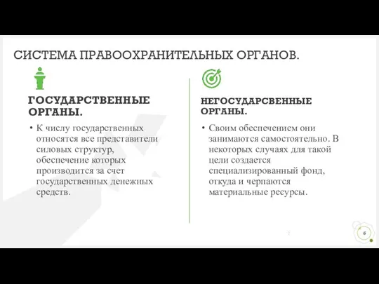 СИСТЕМА ПРАВООХРАНИТЕЛЬНЫХ ОРГАНОВ. ГОСУДАРСТВЕННЫЕ ОРГАНЫ. НЕГОСУДАРСВЕННЫЕ ОРГАНЫ. Своим обеспечением они занимаются