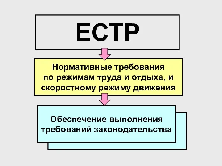 ЕСТР Нормативные требования по режимам труда и отдыха, и скоростному режиму движения Обеспечение выполнения требований законодательства