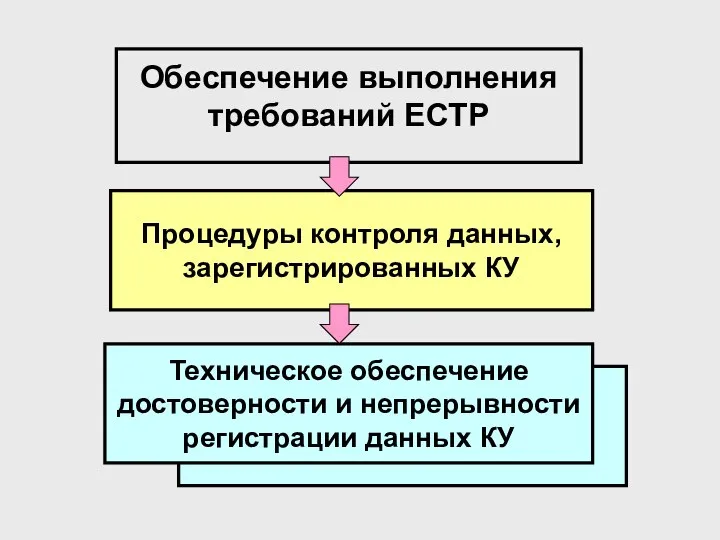 Обеспечение выполнения требований ЕСТР Процедуры контроля данных, зарегистрированных КУ Техническое обеспечение