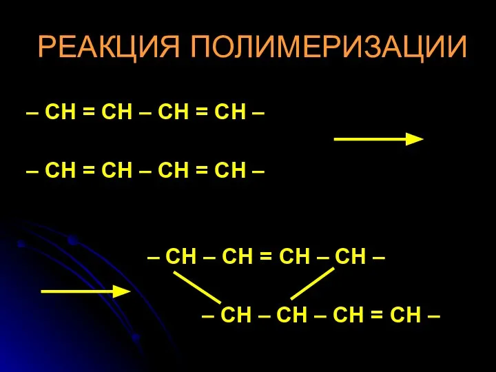 РЕАКЦИЯ ПОЛИМЕРИЗАЦИИ – CH = CH – CH = CH –