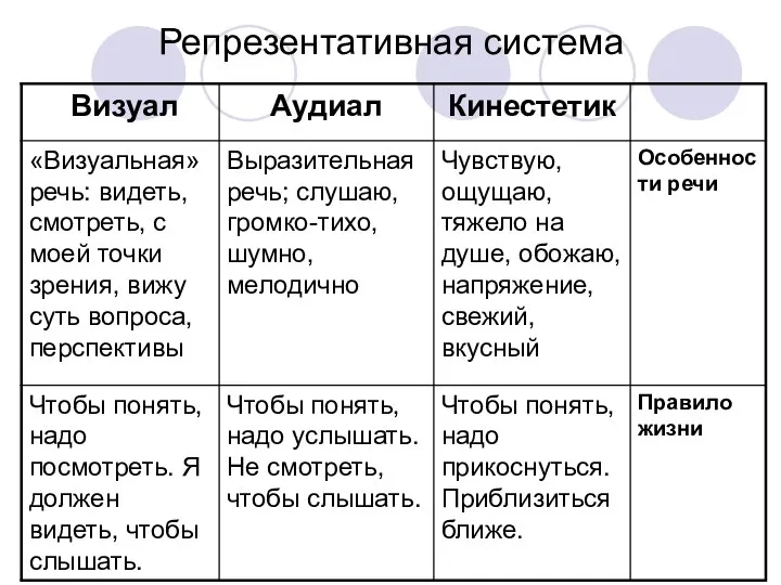 Репрезентативная система