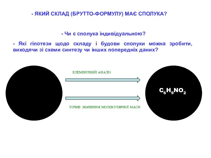 - ЯКИЙ СКЛАД (БРУТТО-ФОРМУЛУ) МАЄ СПОЛУКА? - Чи є сполука індивідуальною?