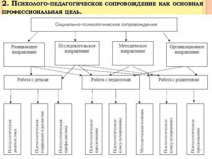 2. Психолого-педагогическое сопровождение как основная профессиональная цель.