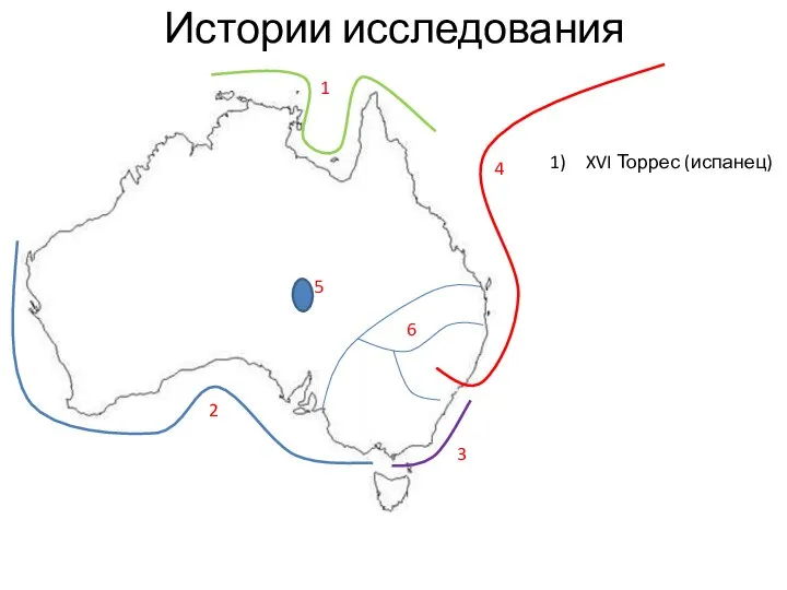 Истории исследования 1 2 3 4 5 6 XVI Торрес (испанец)