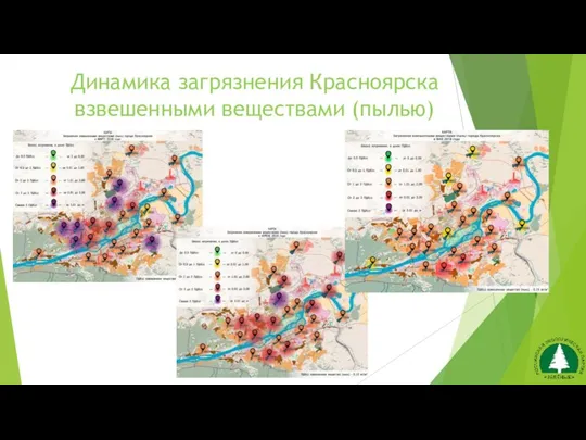 Динамика загрязнения Красноярска взвешенными веществами (пылью)