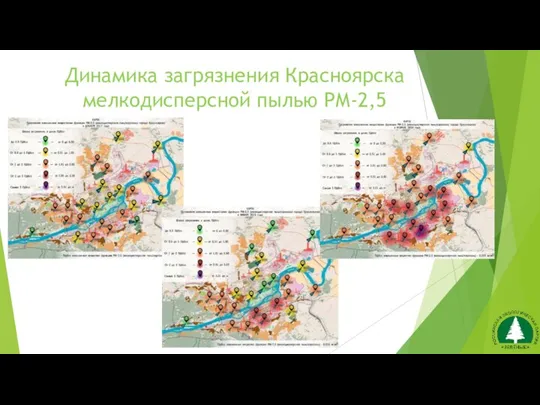 Динамика загрязнения Красноярска мелкодисперсной пылью РМ-2,5