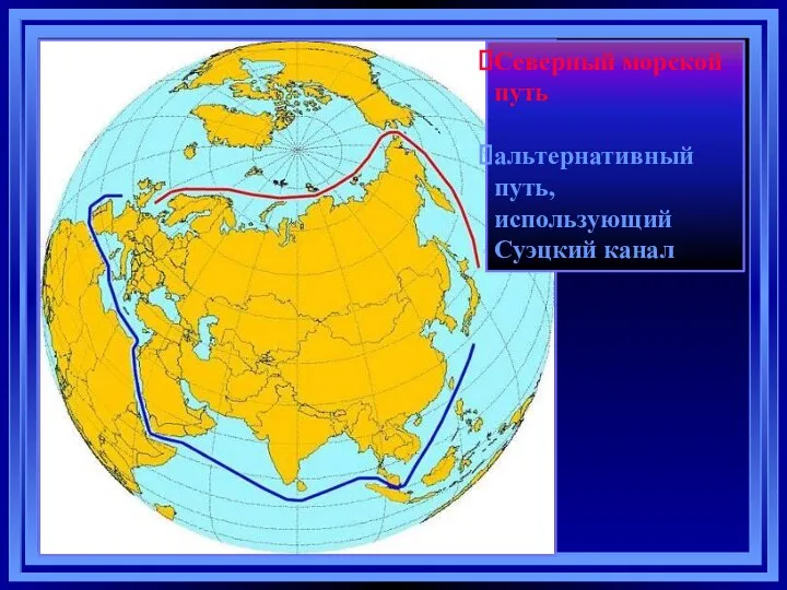 Северный морской путь альтернативный путь, использующий Суэцкий канал