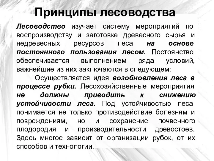 Лесоводство изучает систему мероприятий по воспроизводству и Лесоводство изучает систему мероприятий