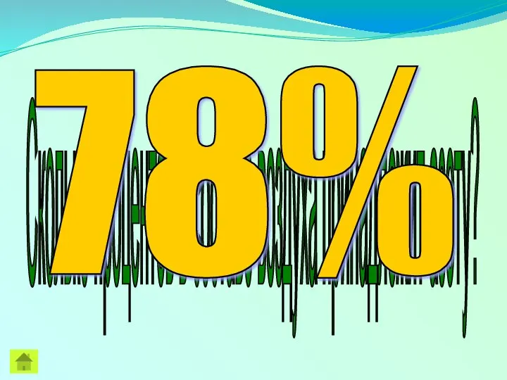 Сколько процентов в составе воздуха принадлежит азоту? 78%