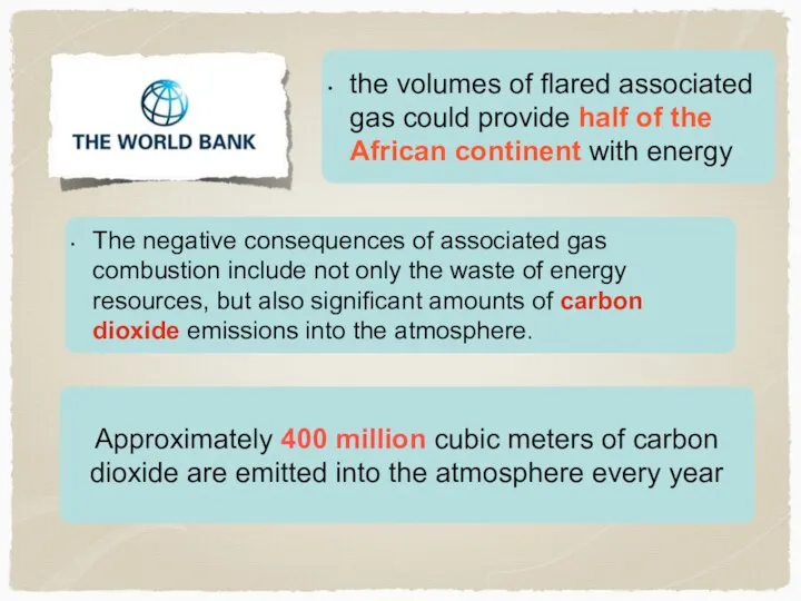 the volumes of flared associated gas could provide half of the