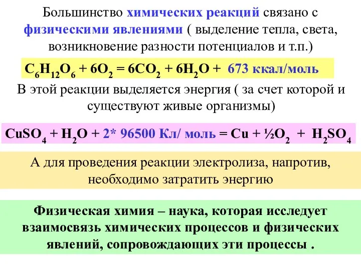 C6H12O6 + 6O2 = 6CO2 + 6H2O + 673 ккал/моль CuSO4