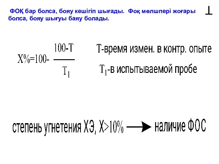 Та ФОҚ бар болса, бояу кешігіп шығады. Фоқ мөлшпері жоғары болса, бояу шығуы баяу болады.