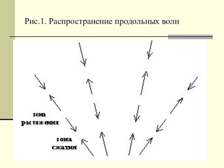 Рис.1. Распространение продольных волн