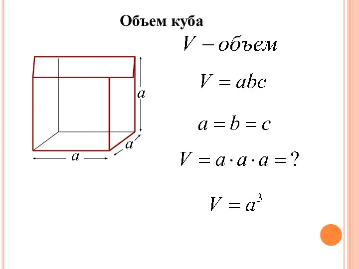 Объем куба