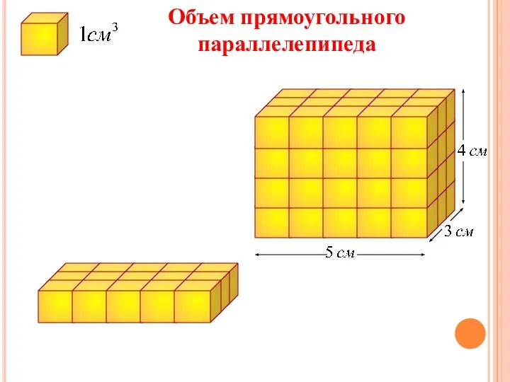 Объем прямоугольного параллелепипеда