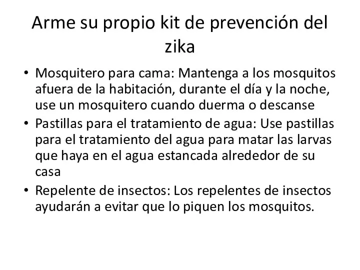 Arme su propio kit de prevención del zika Mosquitero para cama: