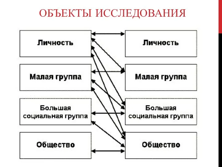 ОБЪЕКТЫ ИССЛЕДОВАНИЯ