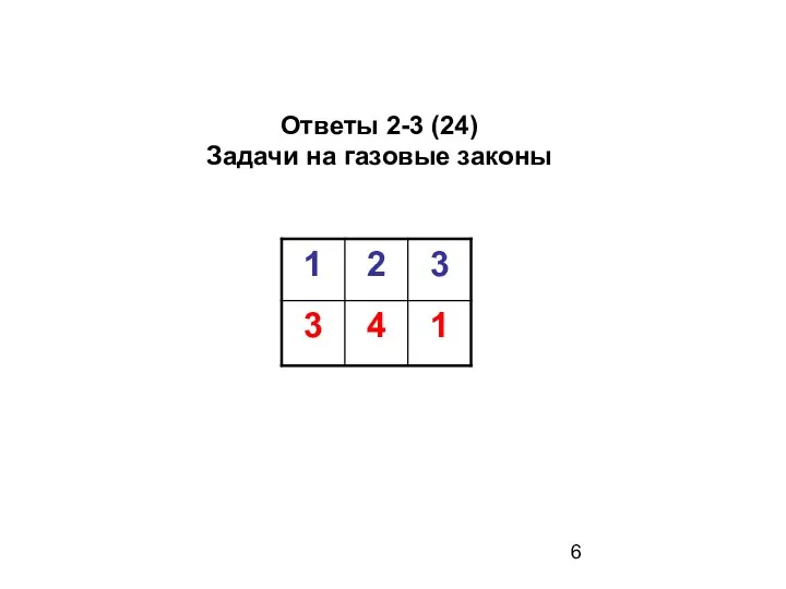 Ответы 2-3 (24) Задачи на газовые законы