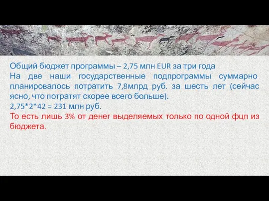 Общий бюджет программы – 2,75 млн EUR за три года На