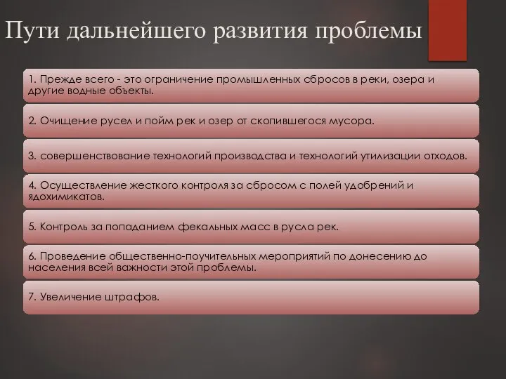 Пути дальнейшего развития проблемы