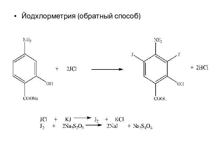 Йодхлорметрия (обратный способ)