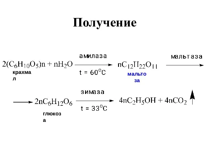 Получение мальтоза крахмал глюкоза