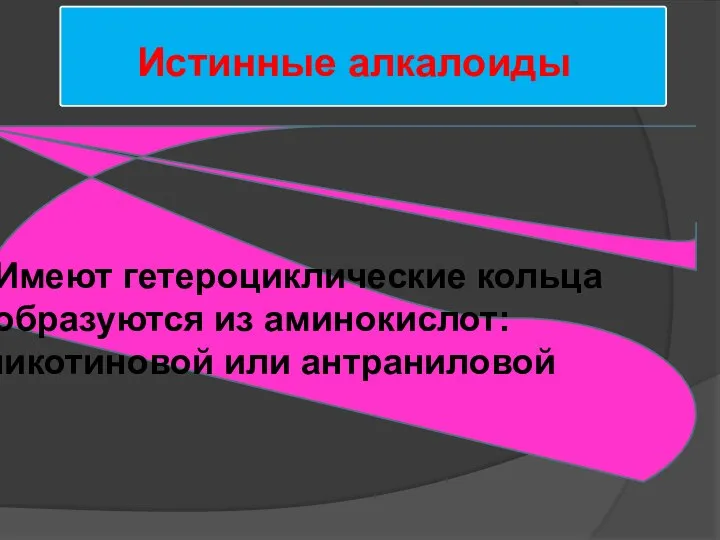 Имеют гетероциклические кольца образуются из аминокислот: никотиновой или антраниловой