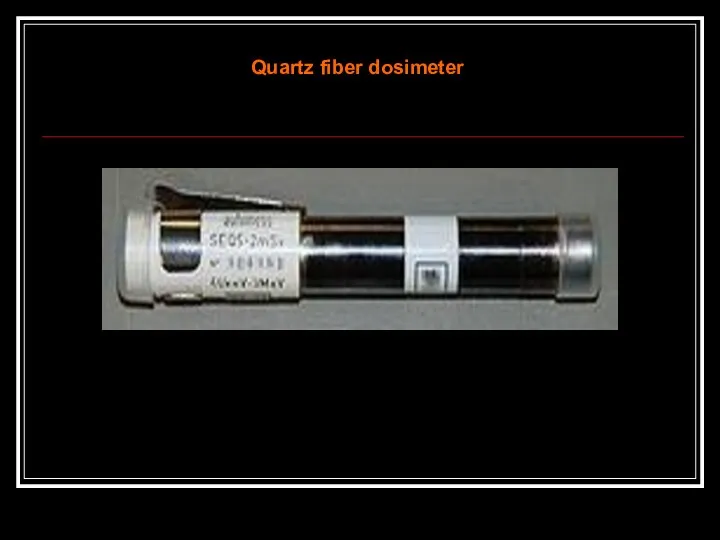 Quartz fiber dosimeter