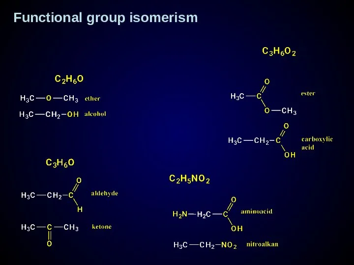 Functional group isomerism