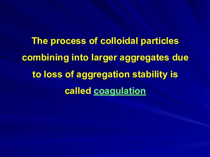 The process of colloidal particles combining into larger aggregates due to