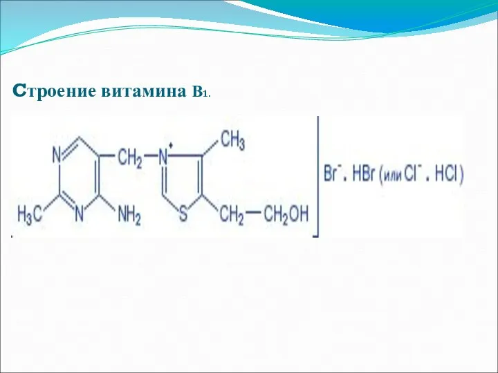Cтроение витамина В1.